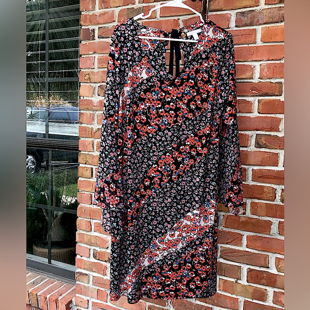 Westport 1962 Flower Print Tie-Back Dress Sz 1X
